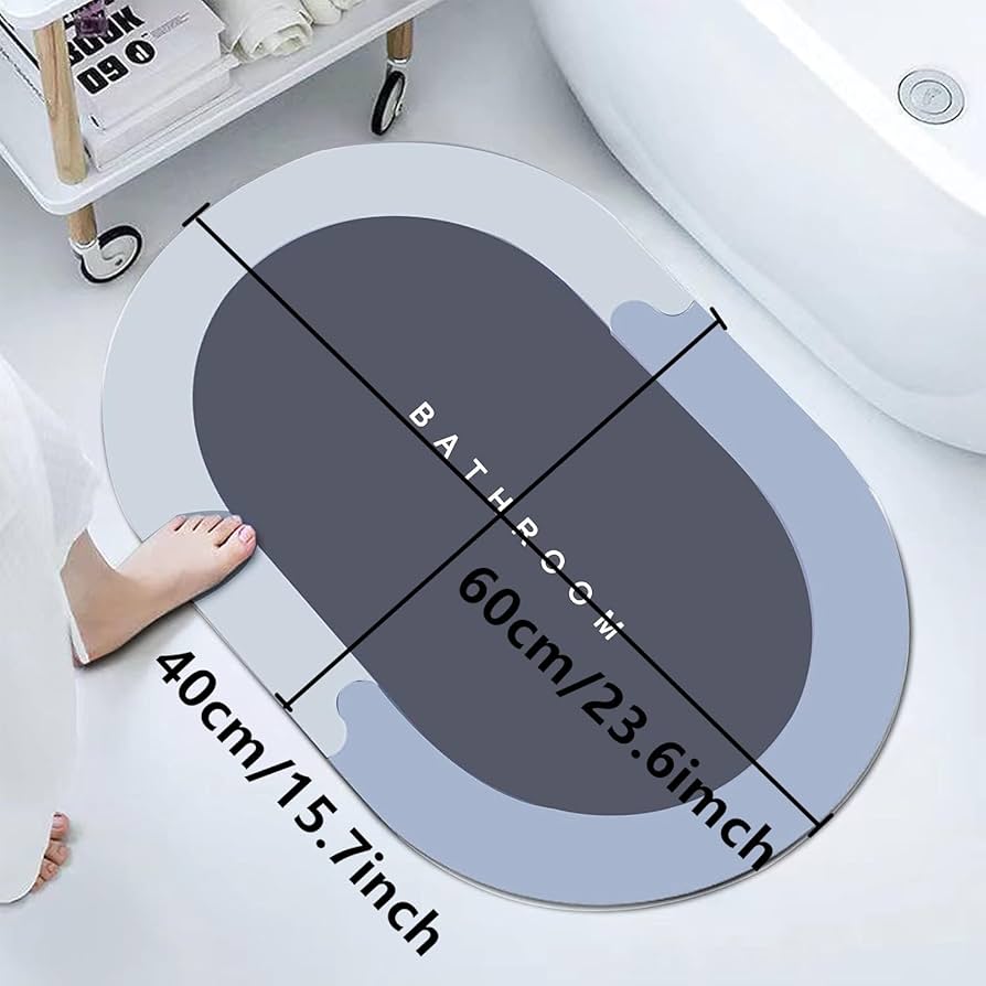Super Absorbent Floor Mat, Quick-Drying Non-Slip Diatom Mud Microfiber Bath Mat For Bathroom