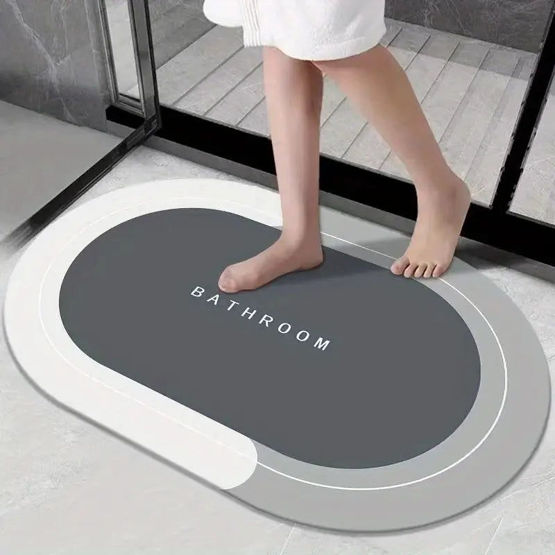 Super Absorbent Floor Mat, Quick-Drying Non-Slip Diatom Mud Microfiber Bath Mat For Bathroom