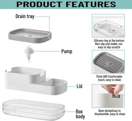 3-in-1 Soap Dispenser for Kitchen